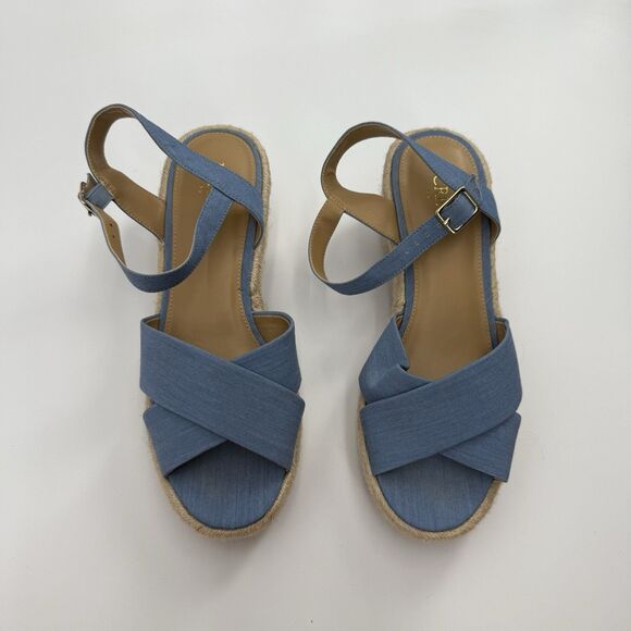 J. Crew Factory Espadrille Platform Heels Size 8 Summer - Picture 2 of 9